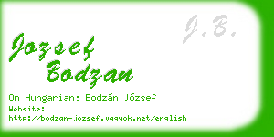 jozsef bodzan business card