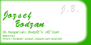 jozsef bodzan business card